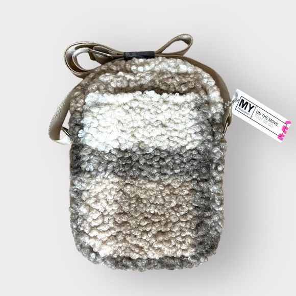 2/$25*when bundled* NWT Mytagalongs Hazel Mini Plaid Sherpa Crossbody - Picture 2 of 5